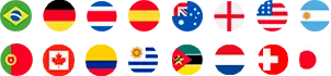 Bandeiras de países onde estão os beatmakers da Academia de Beats